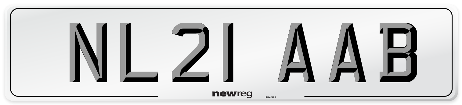 NL21 AAB Number Plate from New Reg